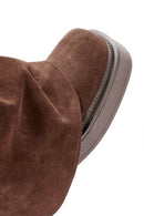 Women's Brown Suede Leather Boots | Derimod