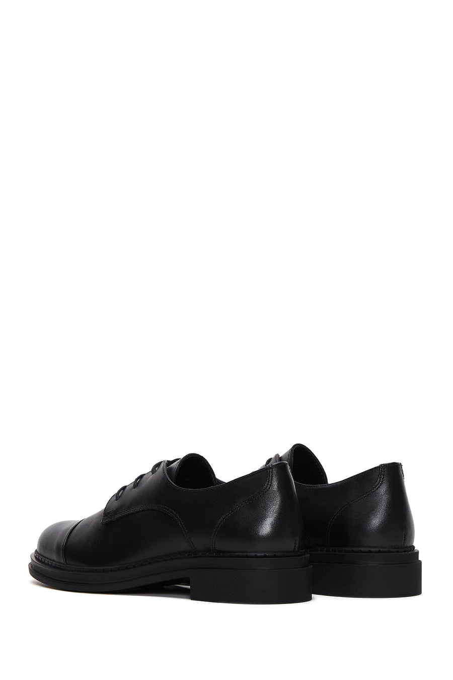Women's Black Leather Oxford Shoes