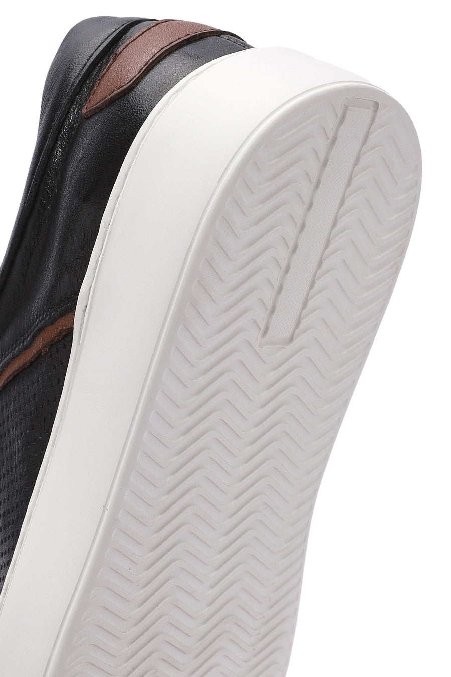 Men's Black Lace-up Leather Sneaker