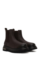 Harley Davidson Male Brown 12011 Thick-Soled Leather Chelsea Boots | Derimod
