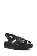 
Women's Black Thick Sole Leather Comfort Sandal
 | Derimod