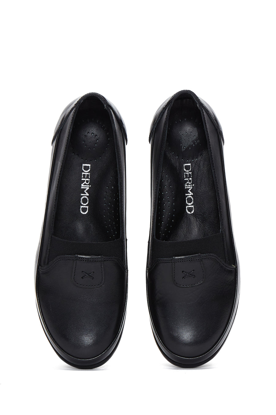Kadın Siyah Deri Comfort Loafer