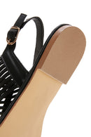 Women's Black Back Strap Flip Flop Sandals | Derimod