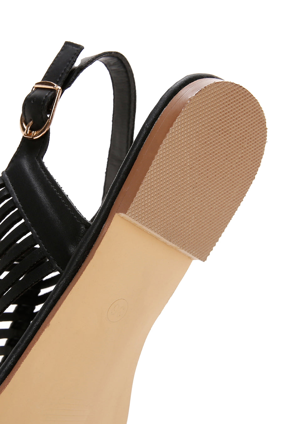 Women's Black Back Strap Flip Flop Sandals