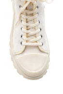 Women's White Lace-Up Boots | Derimod
