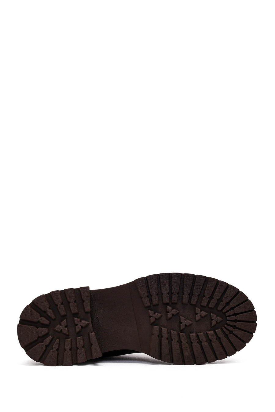 Woman Brown Thick-Soled Leather Chelsea Boots