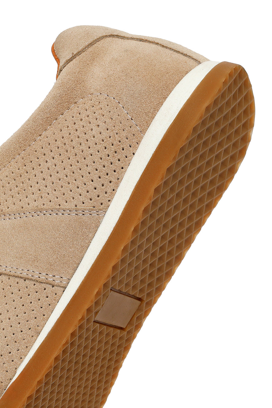 Erkek Bej Bağcıklı Süet Deri Sneaker