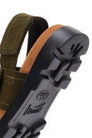 Camper Men's Green Brutus Leather Sandals | Derimod