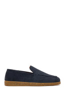 Erkek Lacivert Süet Deri Loafer | Derimod