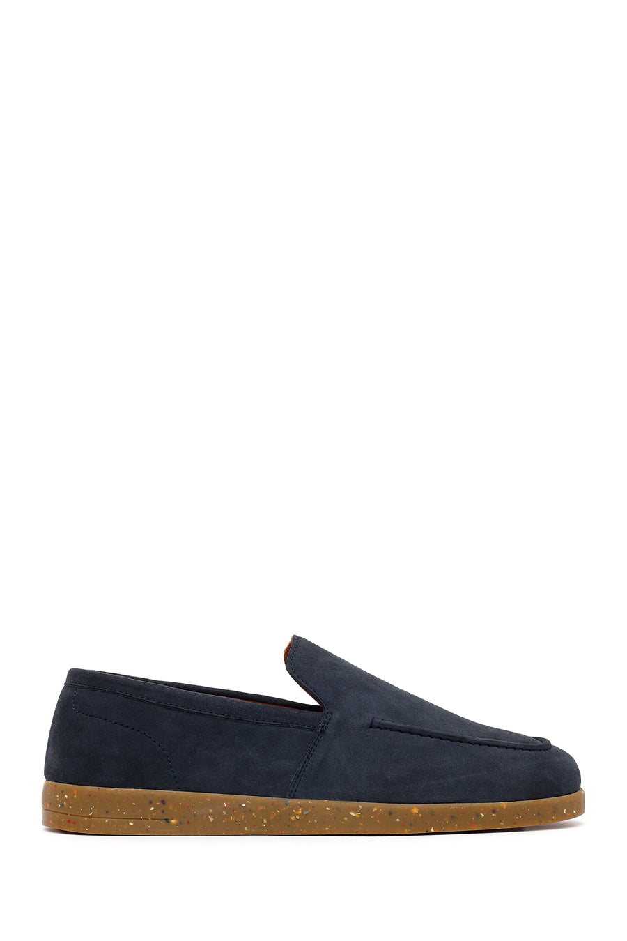 Erkek Lacivert Süet Deri Loafer 26SFD766710 | Derimod