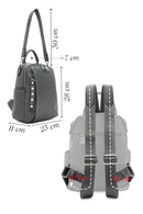 Women's Gray Long Strap Printed Backpack | Derimod