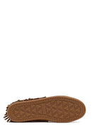 Kadın Camel Püsküllü Süet Deri Loafer | Derimod