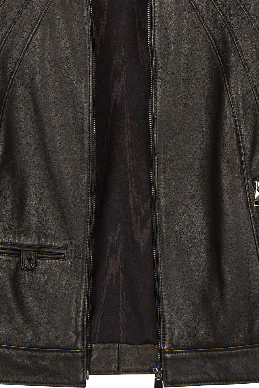 Victoria Woman Black Short Leather Jacket