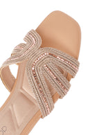 Women's Beige Stone Slippers | Derimod