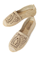 Woman Light Beige Suede Espadrilles | Derimod