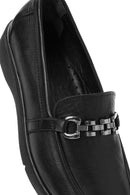 Kadın Siyah Tokalı Deri Comfort Loafer | Derimod