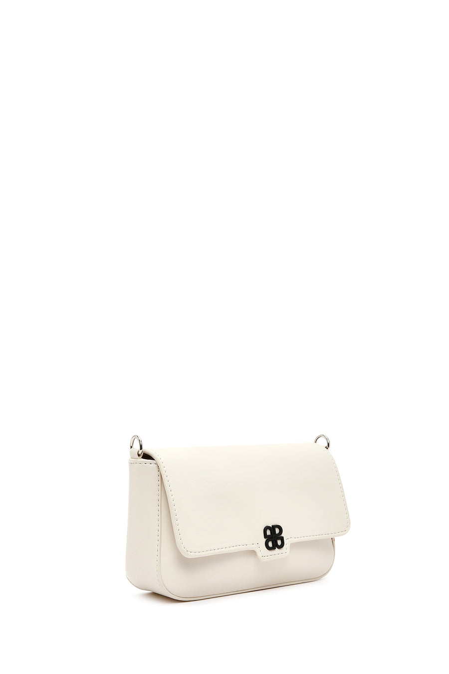 Women's White Long Chain Strap Mini Handbag