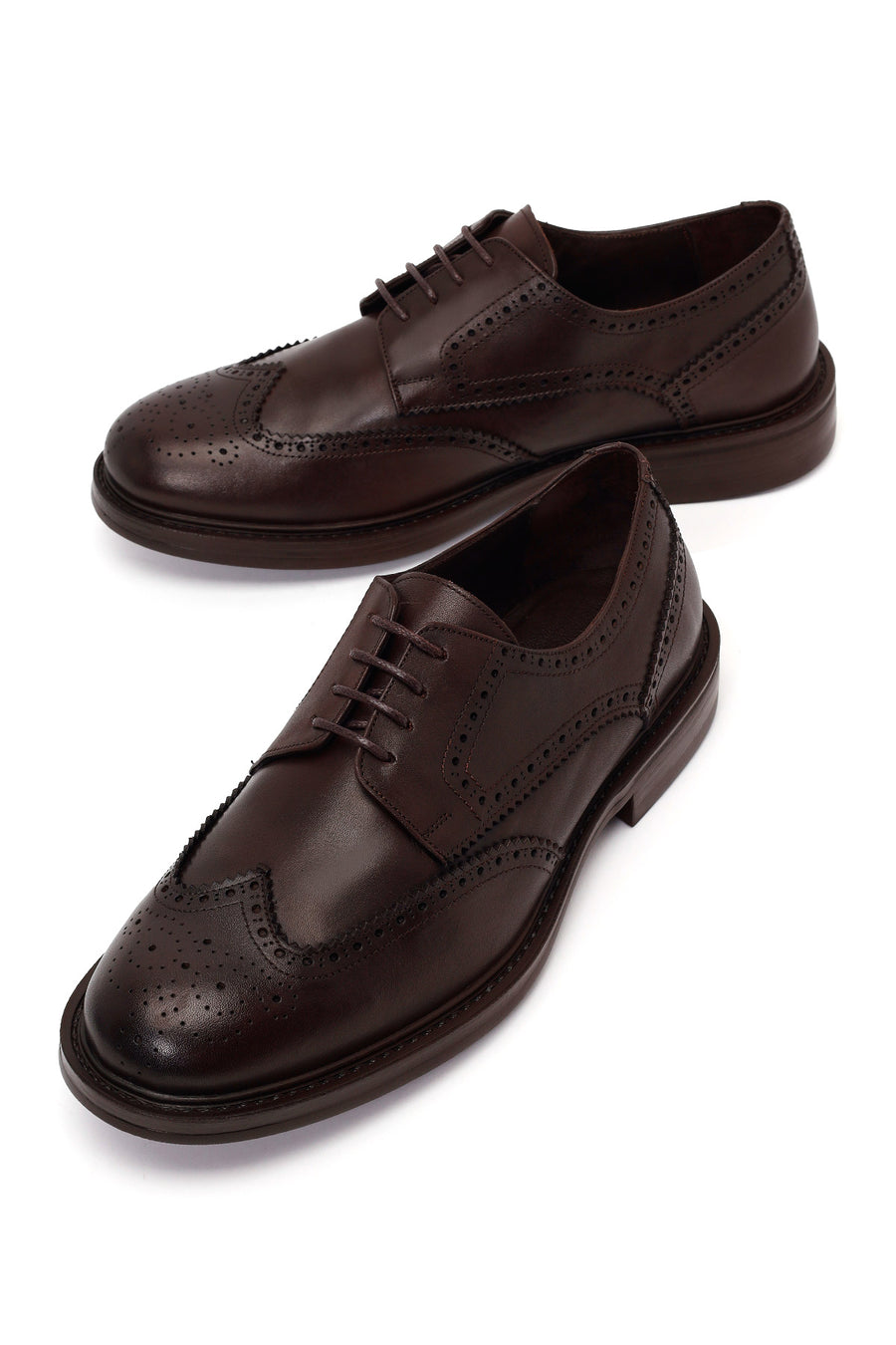 Male Brown Lace-up Leather Casual Shoes