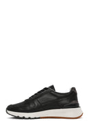 Men's Black Lace-Up Leather Casual Sneaker | Derimod