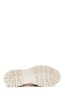 Women's Beige Leather Loafer | Derimod