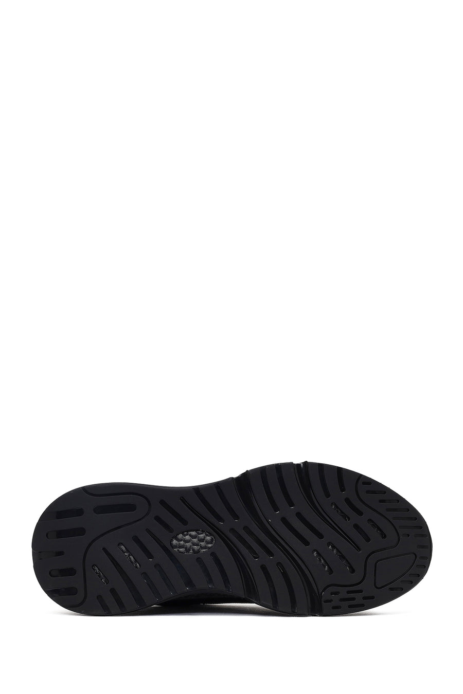 Derimod Zero Male Black Thick-Soled Lace-Up Fabric Sneaker