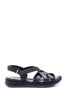 Kadın Siyah Deri Comfort Sandalet | Derimod