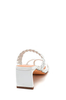 Women's White Heeled Slippers | Derimod