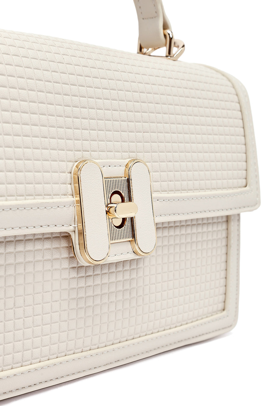Women's Cream Long Strap Printed Crossbody Bag
