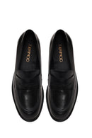 Woman Black Leather Loafer | Derimod