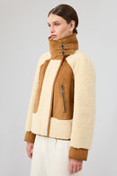Samoens Women's Beige Short Teddy Coat | Derimod
