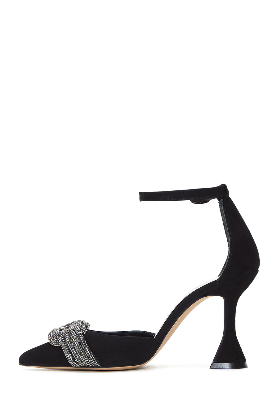 Women's Black Heeled Leather Shoes