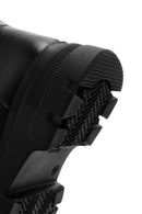 Women's Black Thick Soled Zippered Leather Comfort Boots | Derimod