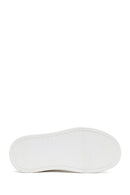 Women's White Lace-Up Thick Soled Sneaker | Derimod