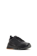 Male Black Lace-Up Thick-Soled Leather Sneaker | Derimod