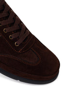 Male Brown Lace-Up Suede Leather Sneaker | Derimod