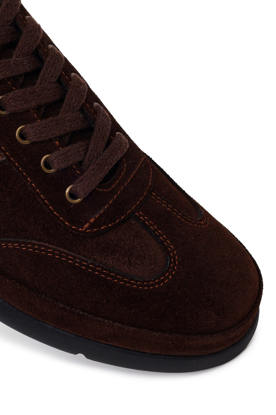 Male Brown Lace-Up Suede Leather Sneaker