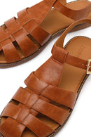 Women's Tan Ankle Buckle Sandals | Derimod