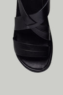 Black Men's Leather Sandals | Derimod
