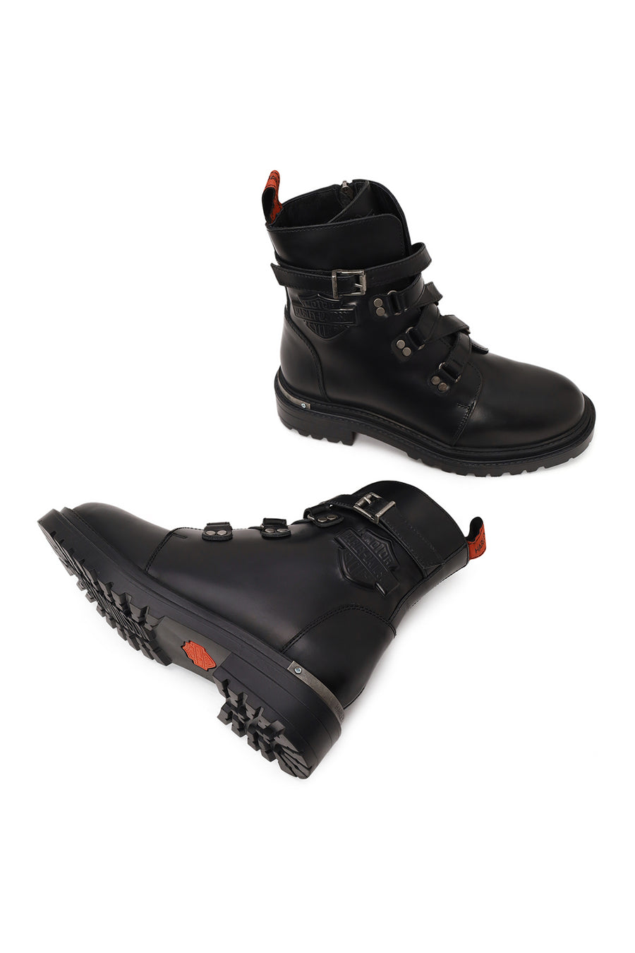 Harley Davidson Woman Black Camiel Zip Closure Leather Boots