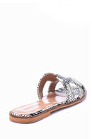 Women's Crocodile Patterned Slippers | Derimod