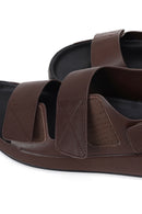 Male Brown Strapped Leather Sandals | Derimod
