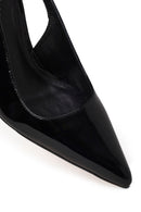 Woman Black Backless Thin Heeled Patent Leather Leather Shoes | Derimod