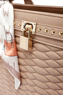 Women's Cream Long Strap Quilted Handbag | Derimod