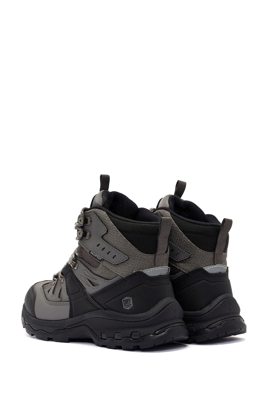 Derimod Dry Men's Grey Laced Waterproof Outdoor Leather Boots