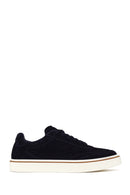 Erkek Lacivert Bağcıklı Süet Deri Sneaker | Derimod