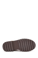 Women's Tan Zippered Suede Leather Boots | Derimod