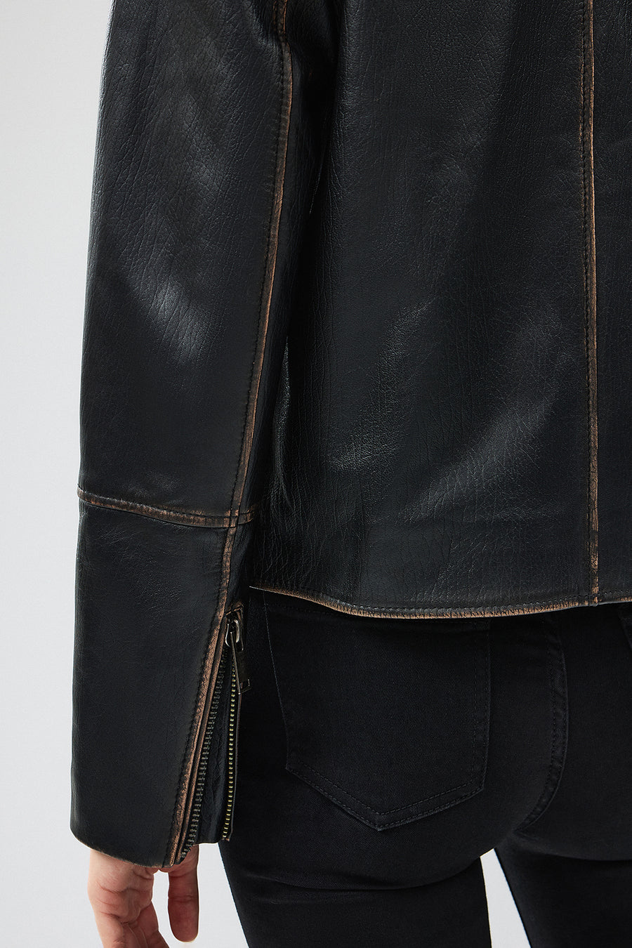 Oxford Women's Black Biker Leather Jacket