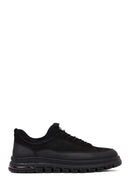 Male Black Lace-Up Nubuck Leather Sneaker | Derimod