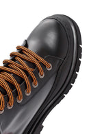 Harley Davidson Women's Black Jimmy Zipper Leather Combat Boots | Derimod