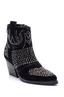 Women's Studded Suede Leather Boots | Derimod